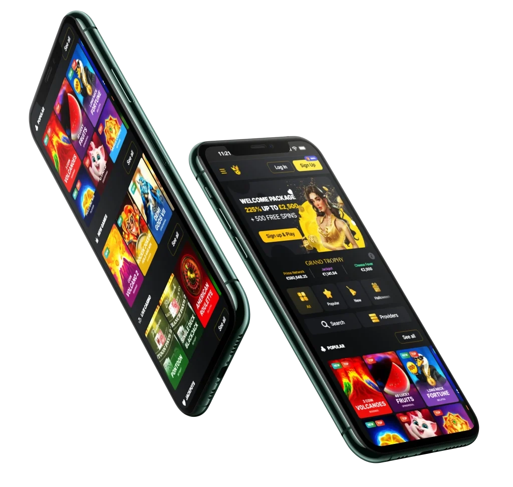 Kaasino Casino App op smartphone